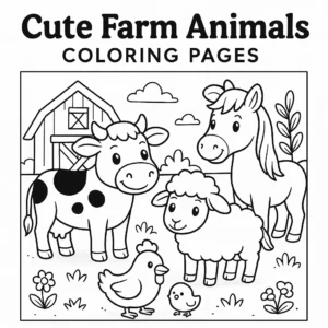 Cute Farm Animals Coloring Pages (Copy)